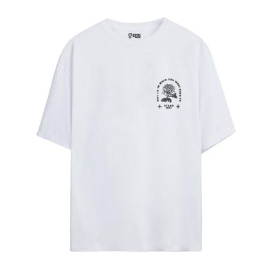 Gençwear Oversize Stand Out T-Shirt Beyaz