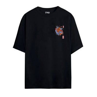 Gençwear Oversize Koi T-Shirt Siyah