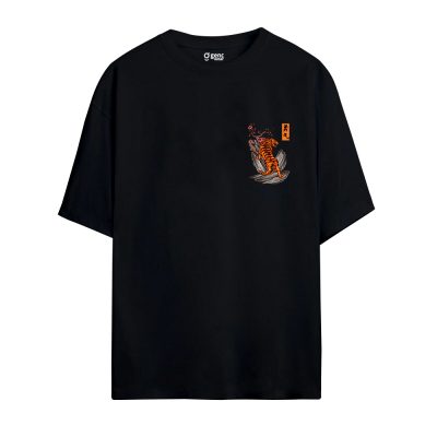 Gençwear Oversize Tiger T-Shirt Siyah