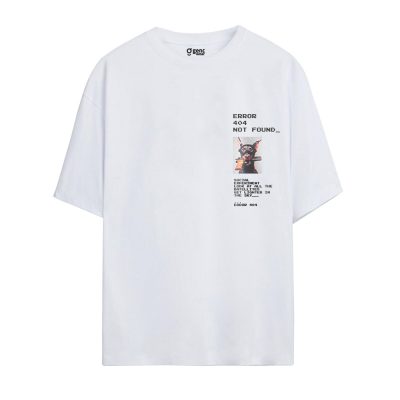 Gençwear Oversize Error T-Shirt Beyaz
