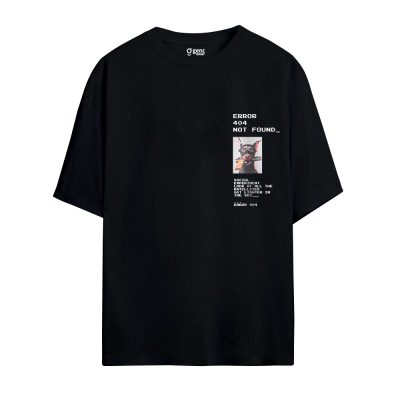 Gençwear Oversize Error T-Shirt Siyah